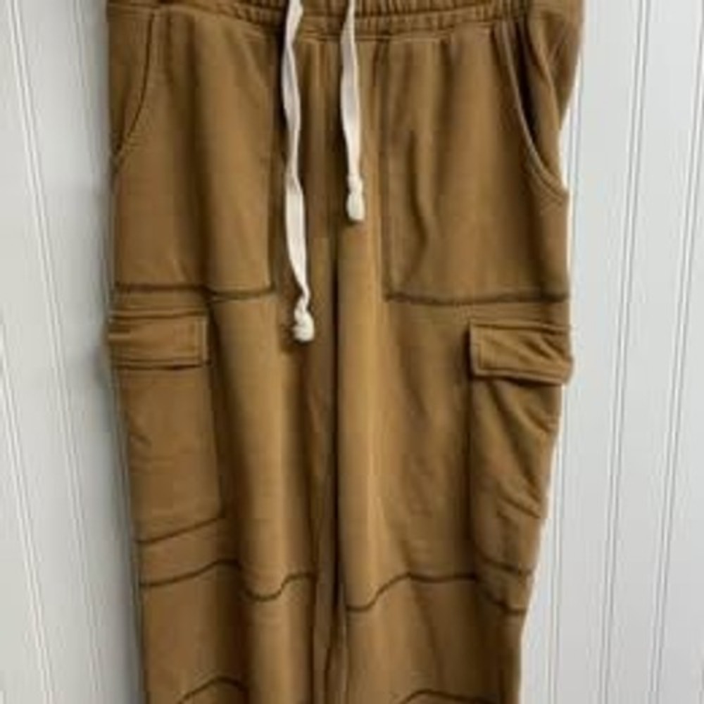 Urban Outfitters Out from Under Cargo Sweatpants Brown Fleece Joggers Small